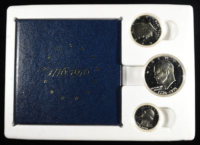 1976-S BICENTENNIAL SILVER PROOF SET. TOP RATED AUCTION HOUSE ESTIMATE $100 - $150.