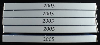 (5) 2005 WESTWARD JOURNEY NICKEL SERIES. BID WITH SILVER CITY AUCTIONS ESTIMATE $75 - $100.