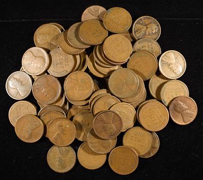 (69) D & S MINT CENTS FROM THE TEENS. ESTIMATE $120 - $150.