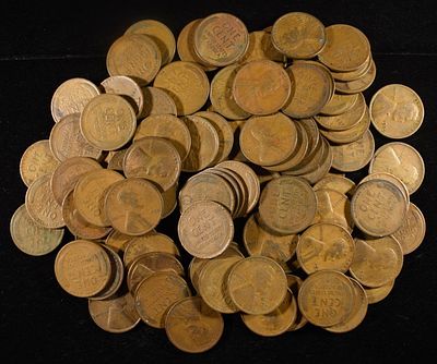(92) WHEAT CENTS FROM THE 20'S. ESTIMATE $100 - $120.