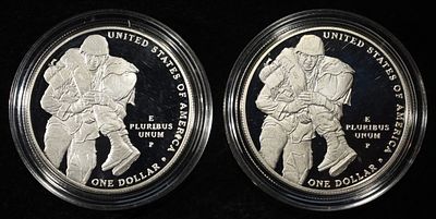 (2) 2011-P $1 MEDAL OF HONOR PR COMMEM 90% SILVER. WEEKLY COIN & CURRENCY AUCTIONS ESTIMATE $160 
