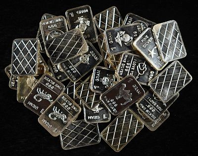 (32) 1 GRAM .999 SILVER PIECES. LEADERS IN ON-LINE AUCTIONS ESTIMATE $120 - $170.