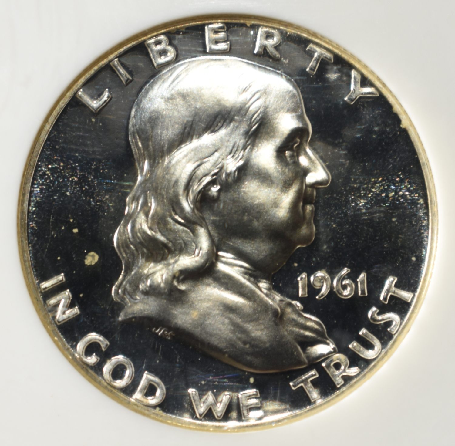 1961 FRANKLIN HALF DOLLAR NGC PF-68 CAMEO