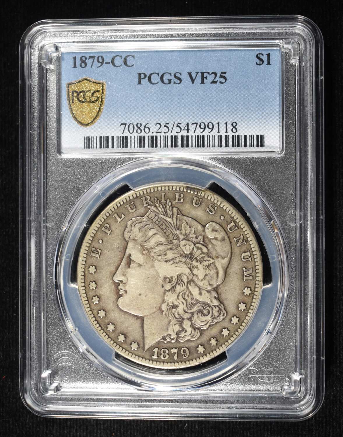 1879-CC MORGAN DOLLAR PCGS VF-25 LOOKS ALMOST XF