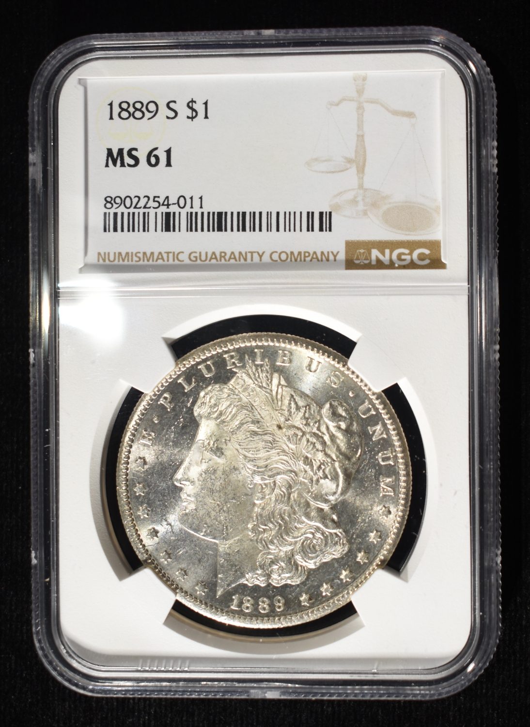1889-S MORGAN DOLLAR NGC MS-61