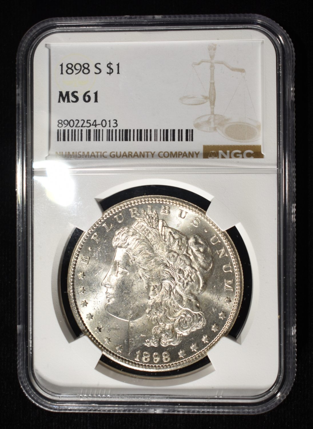 1898-S MORGAN DOLLAR NGC MS-61