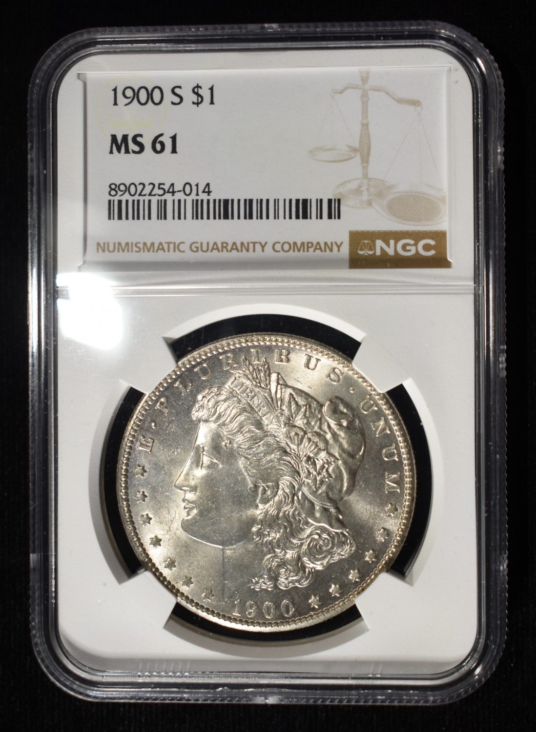 1900-S MORGAN DOLLAR NGC MS-61