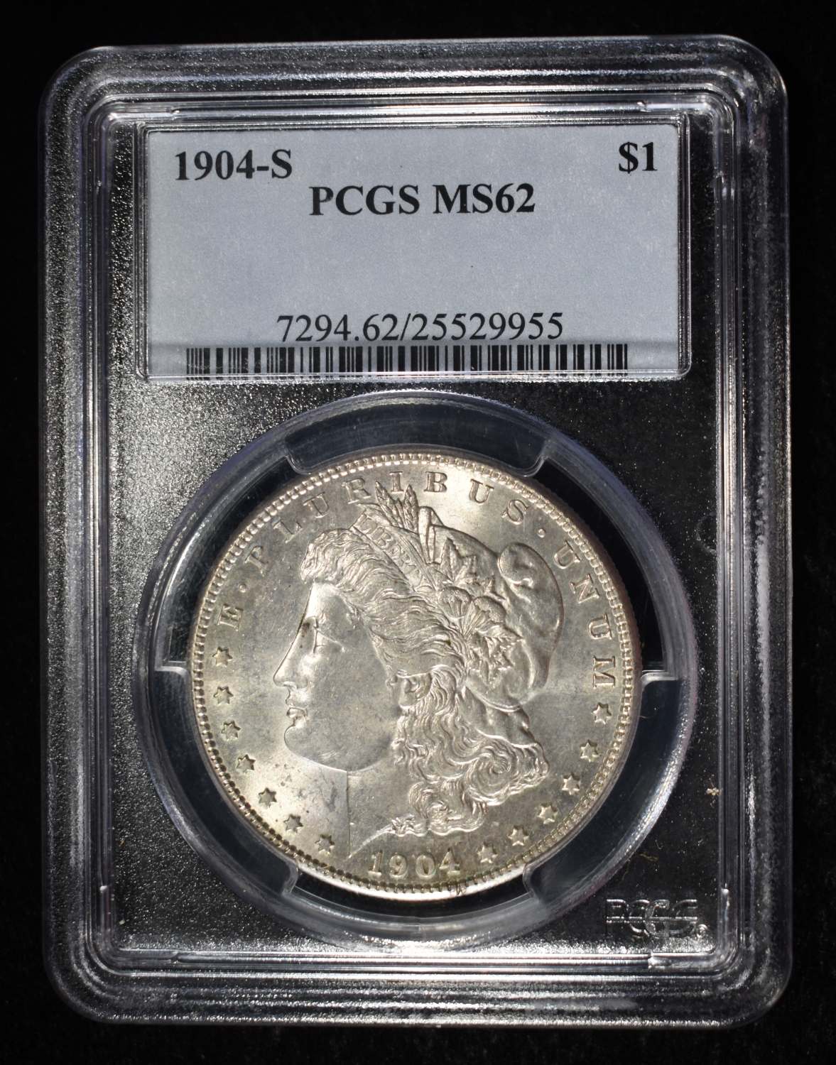 1904-S MORGAN DOLLAR PCGS MS-62