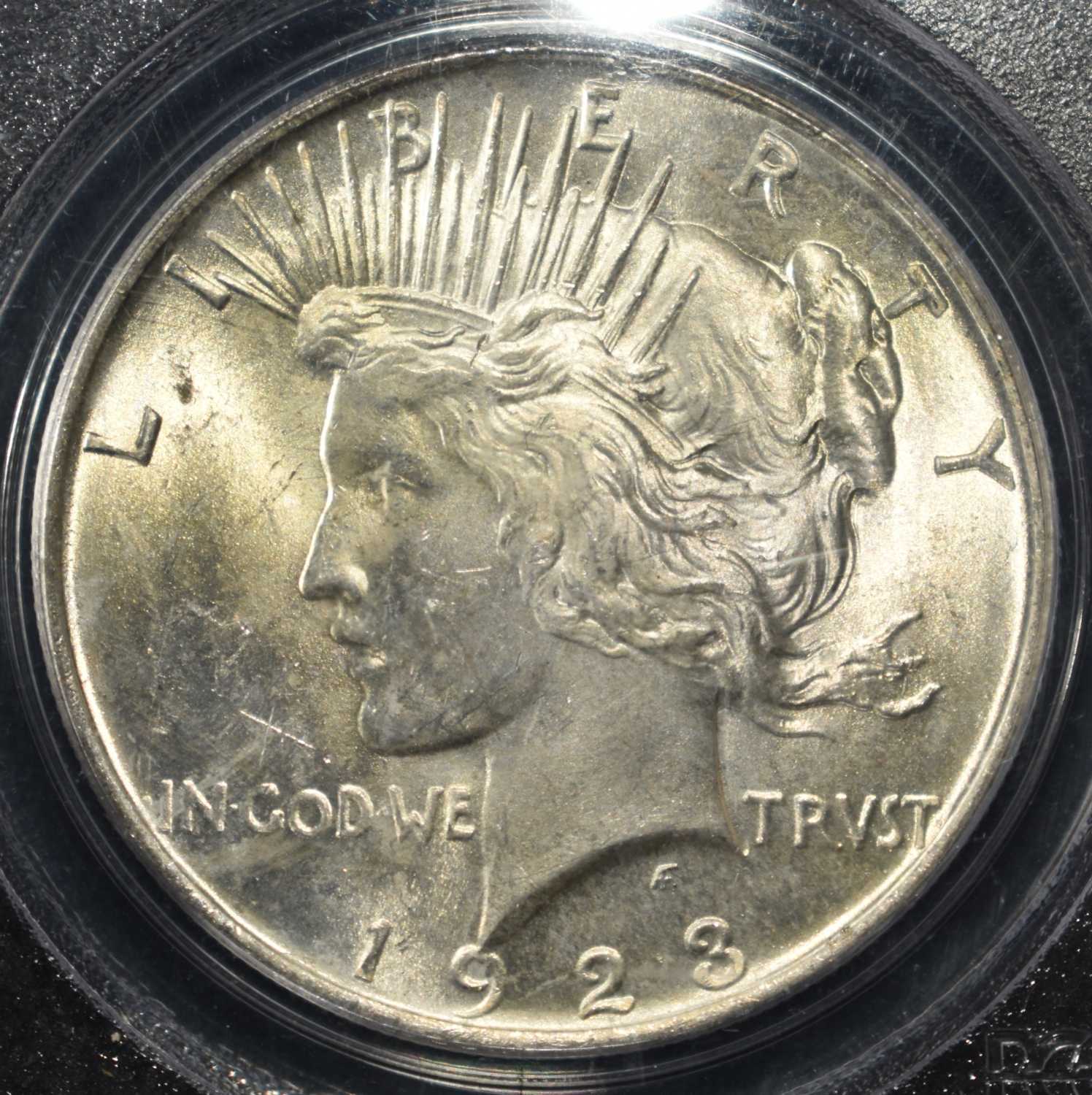 1923 PEACE DOLLAR PCGS MS63