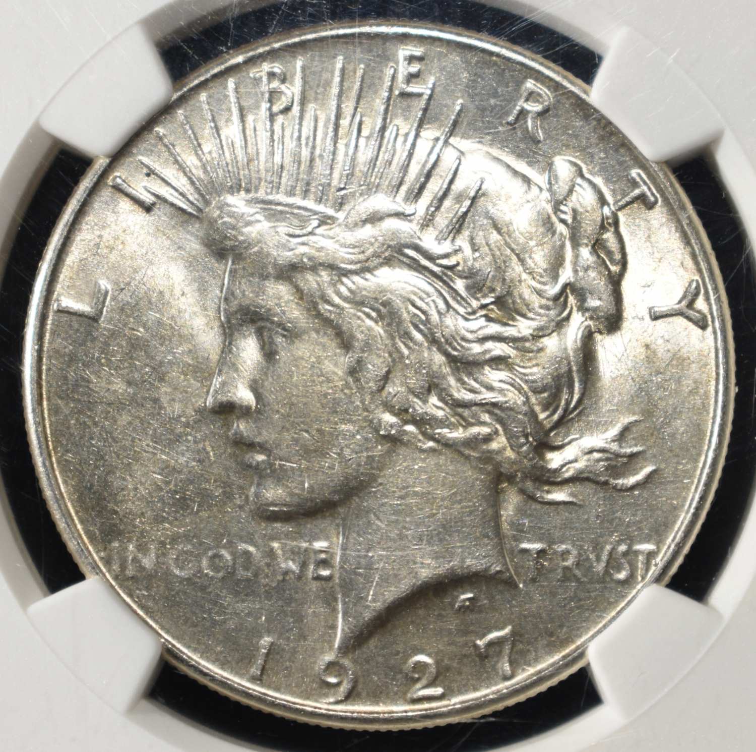 1927-S PEACE DOLLAR NGC AU-55