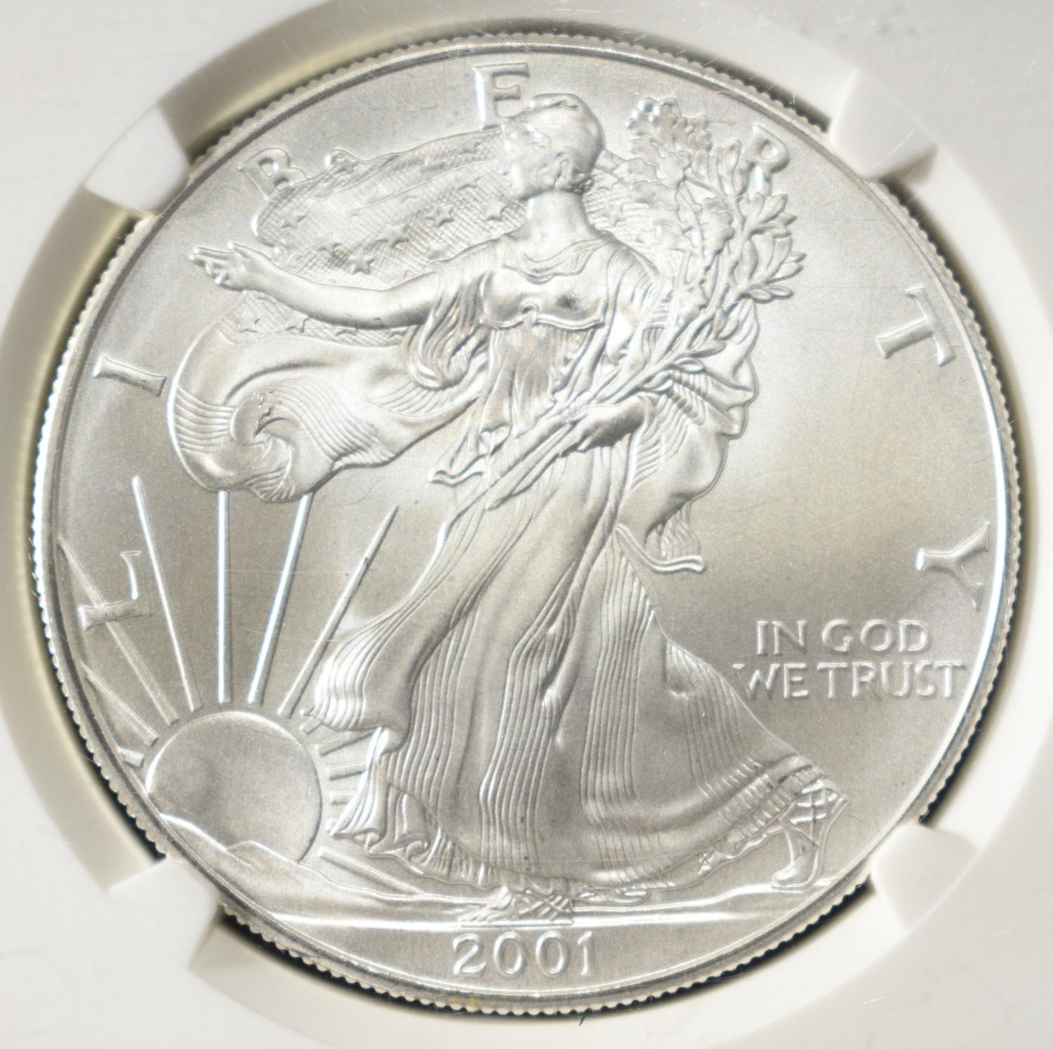 2001 AMERICAN SILVER EAGLE NGC MS69