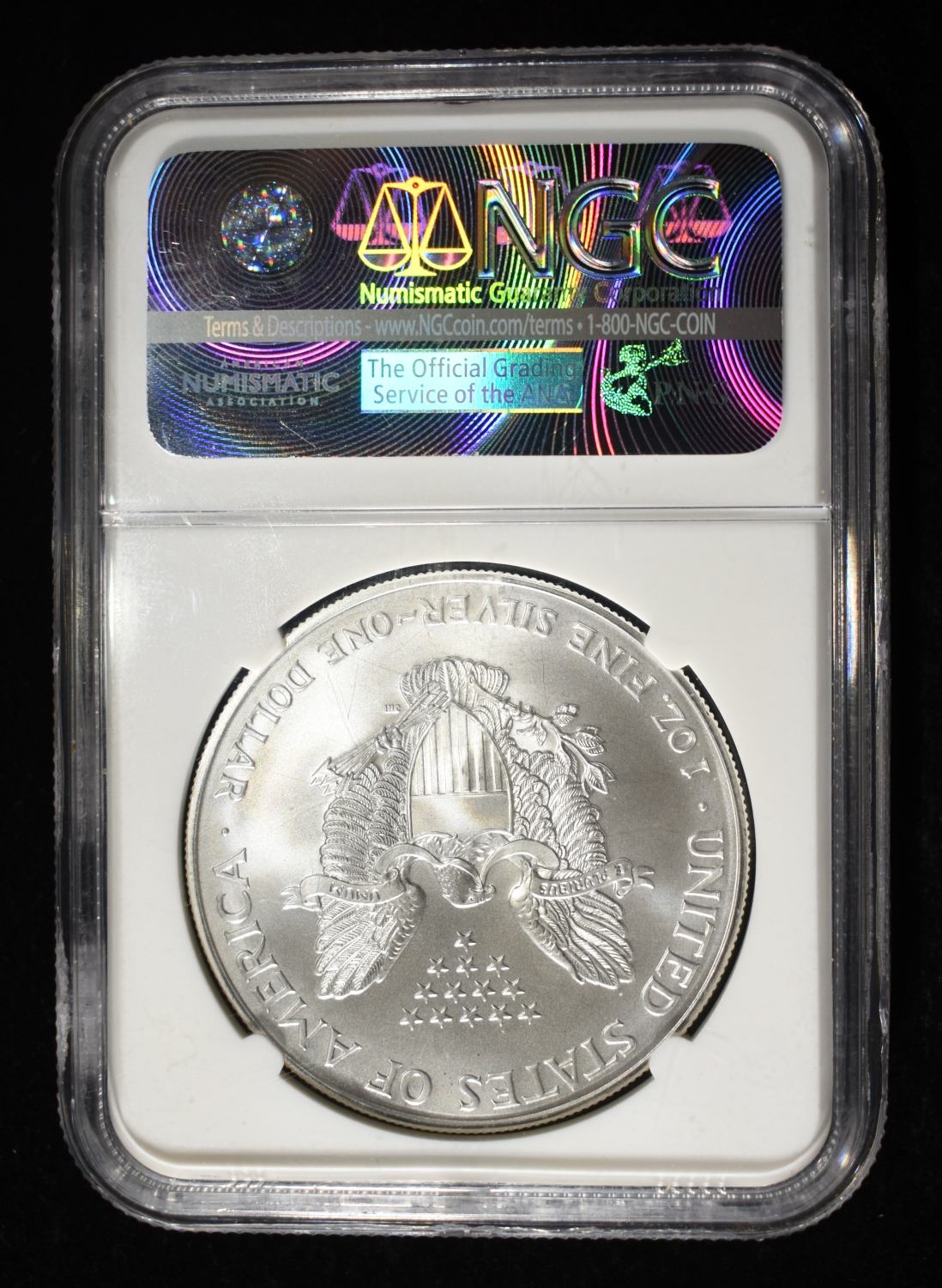 2001 AMERICAN SILVER EAGLE NGC MS69
