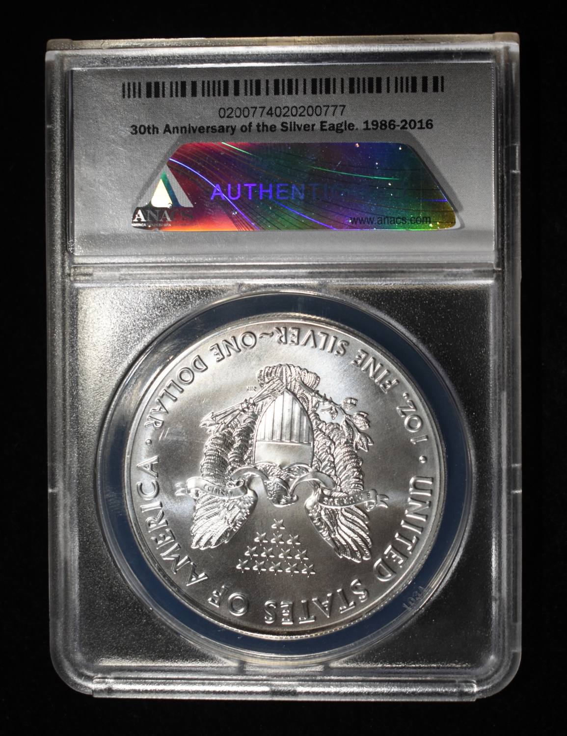 2016 (S) AMERICAN SILVER EAGLE ANACS MS69