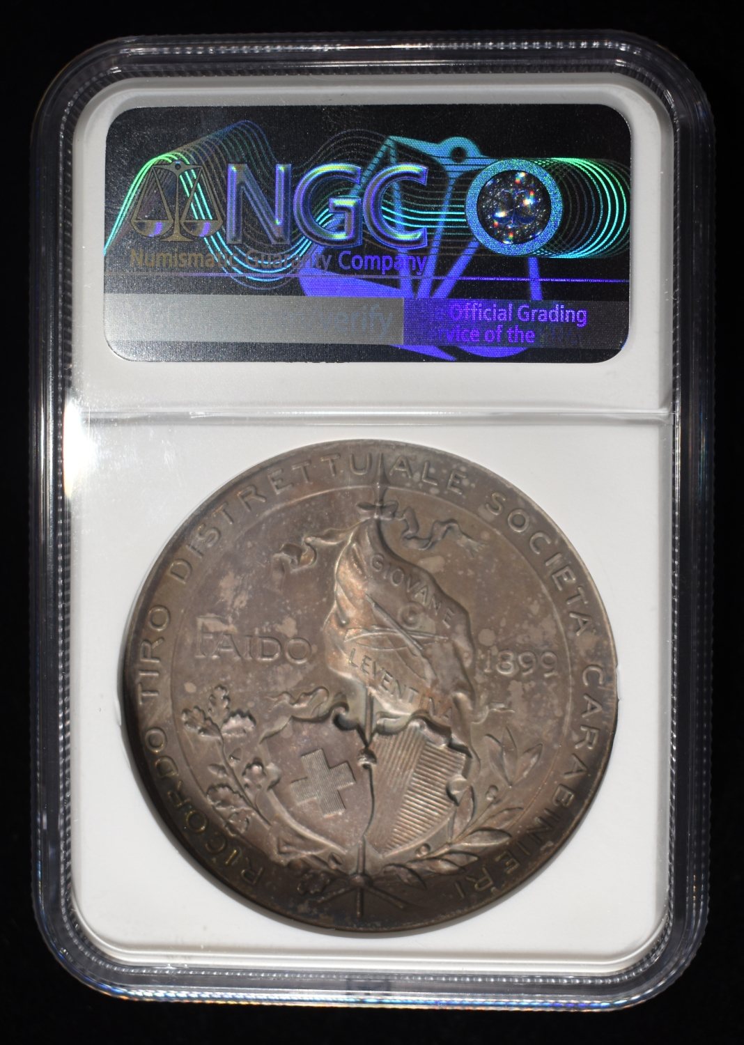1899 SWISS SHOOTING FEST TICINO-FAIDO NGC MS-62