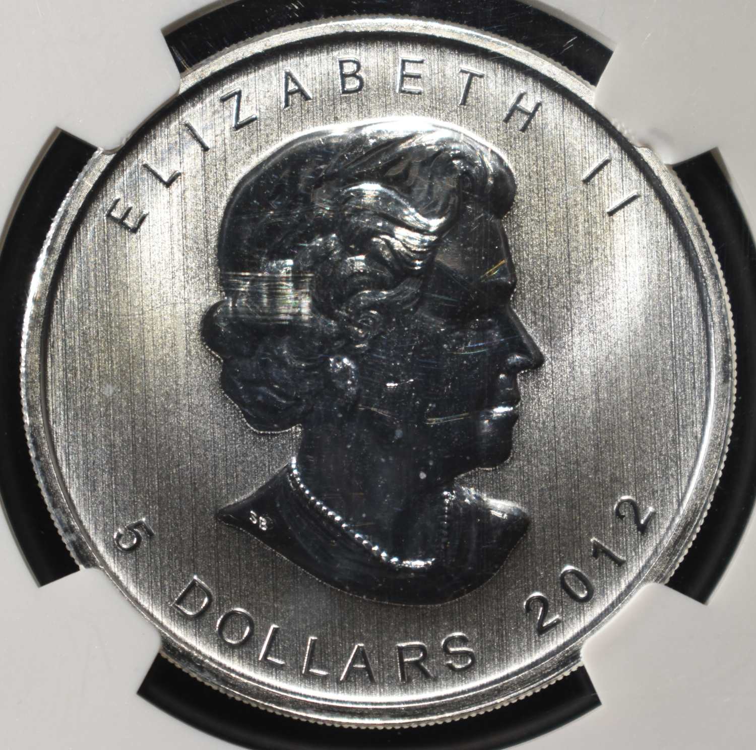 2012 $5 CANADA SILVER MAPLE LEAF NGC MS67