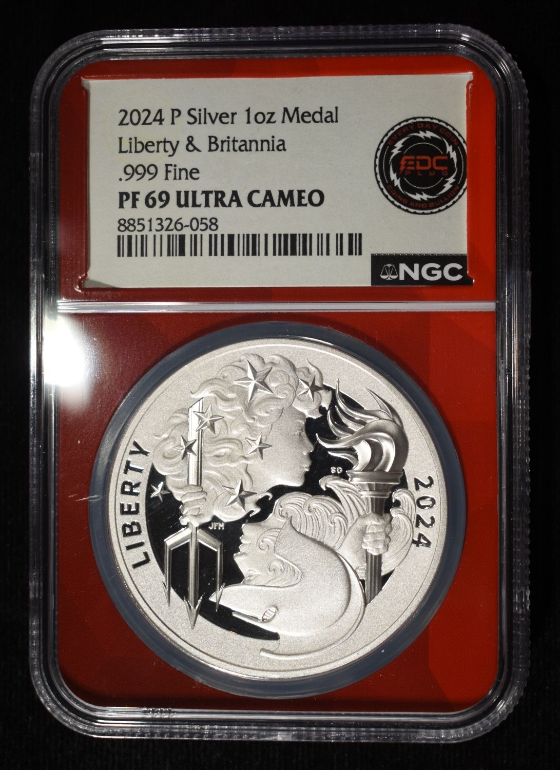 2024-P LIB & BRIT 1 OZ SILVER NGC PF69 UCAM