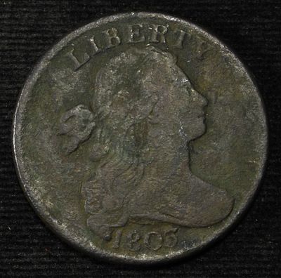 1803 LARGE CENT FINE, DARK. BID WITH SILVER CITY AUCTIONS ESTIMATE $200 - $250.