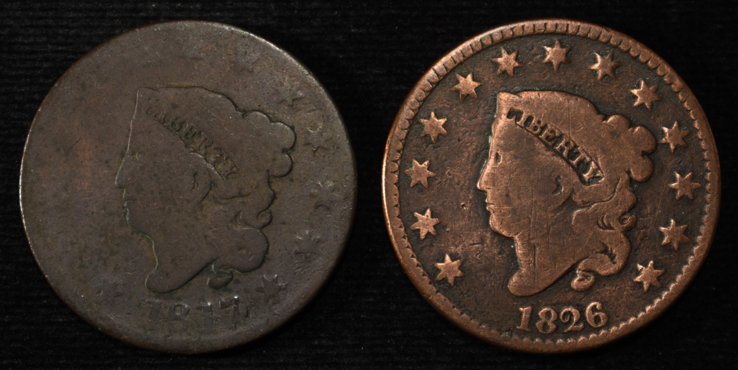 1817 & 1826 LARGE CENTS