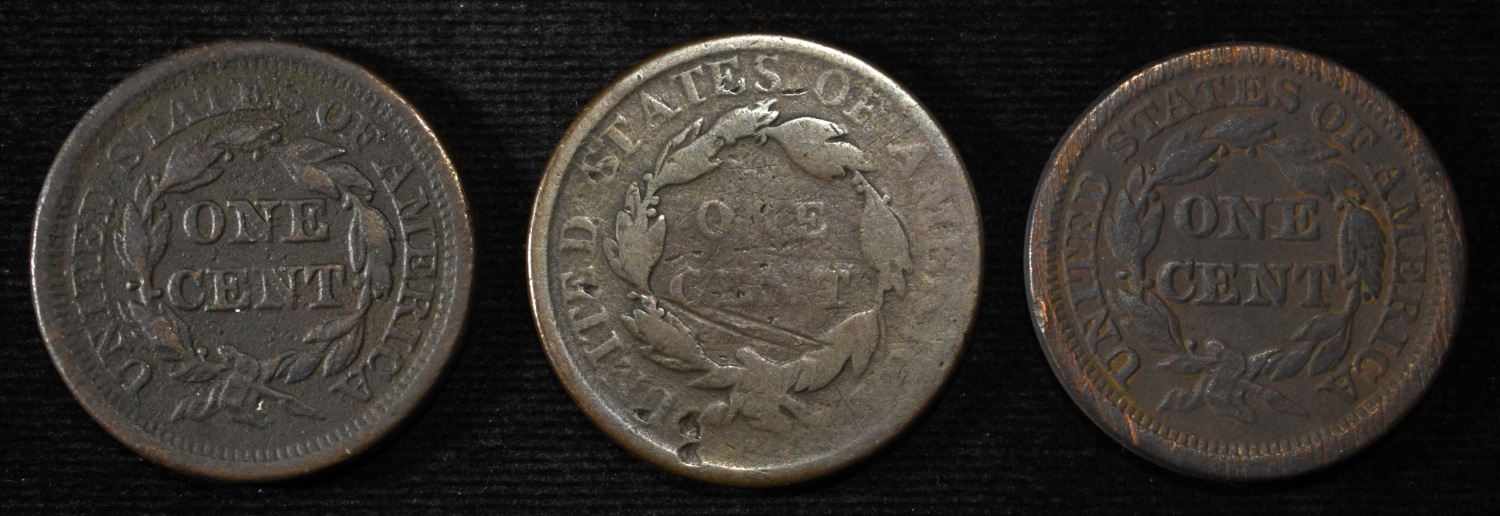 1817, 1844, 1853 LARGE CENTS