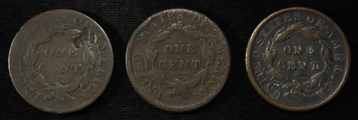 1819, 1822, 1833 LARGE CENTS