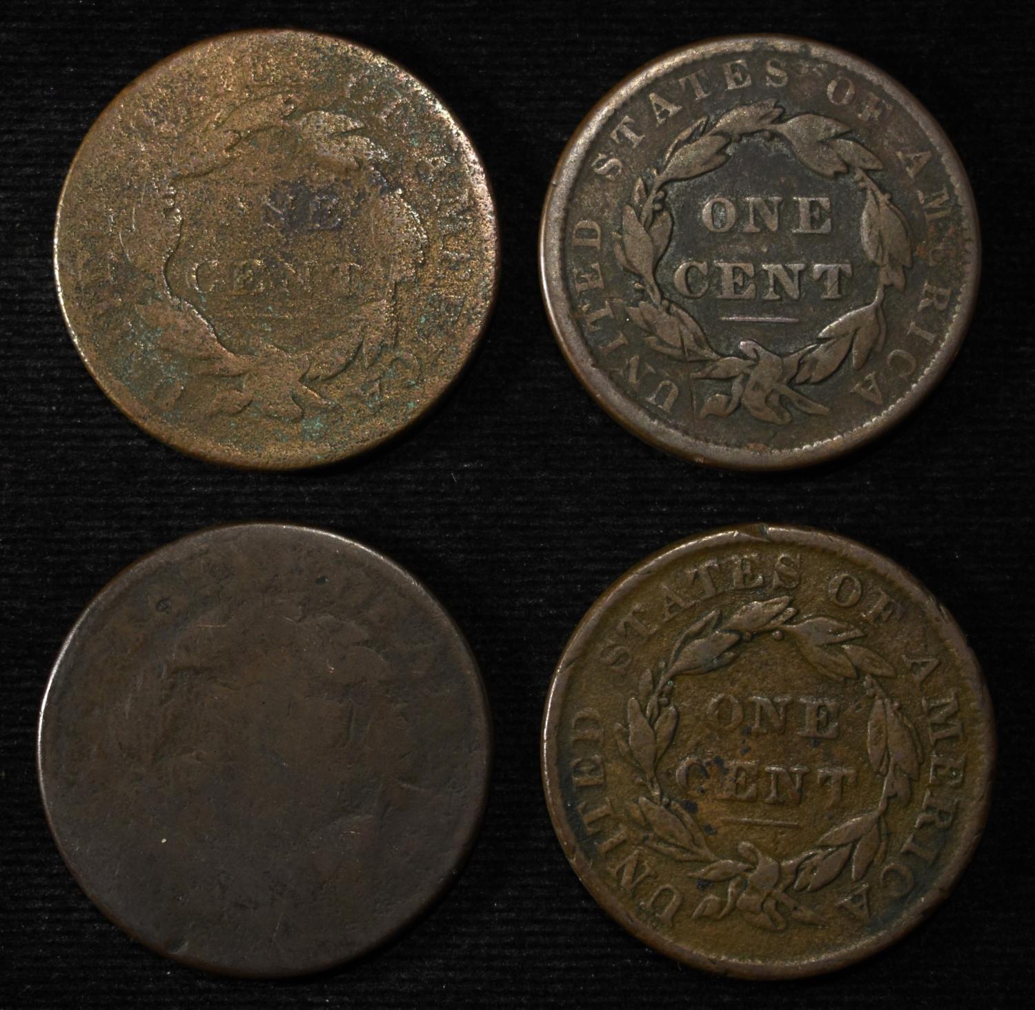 1819, 1835, 1837, 1 UNKNOWN LARGE CENTS