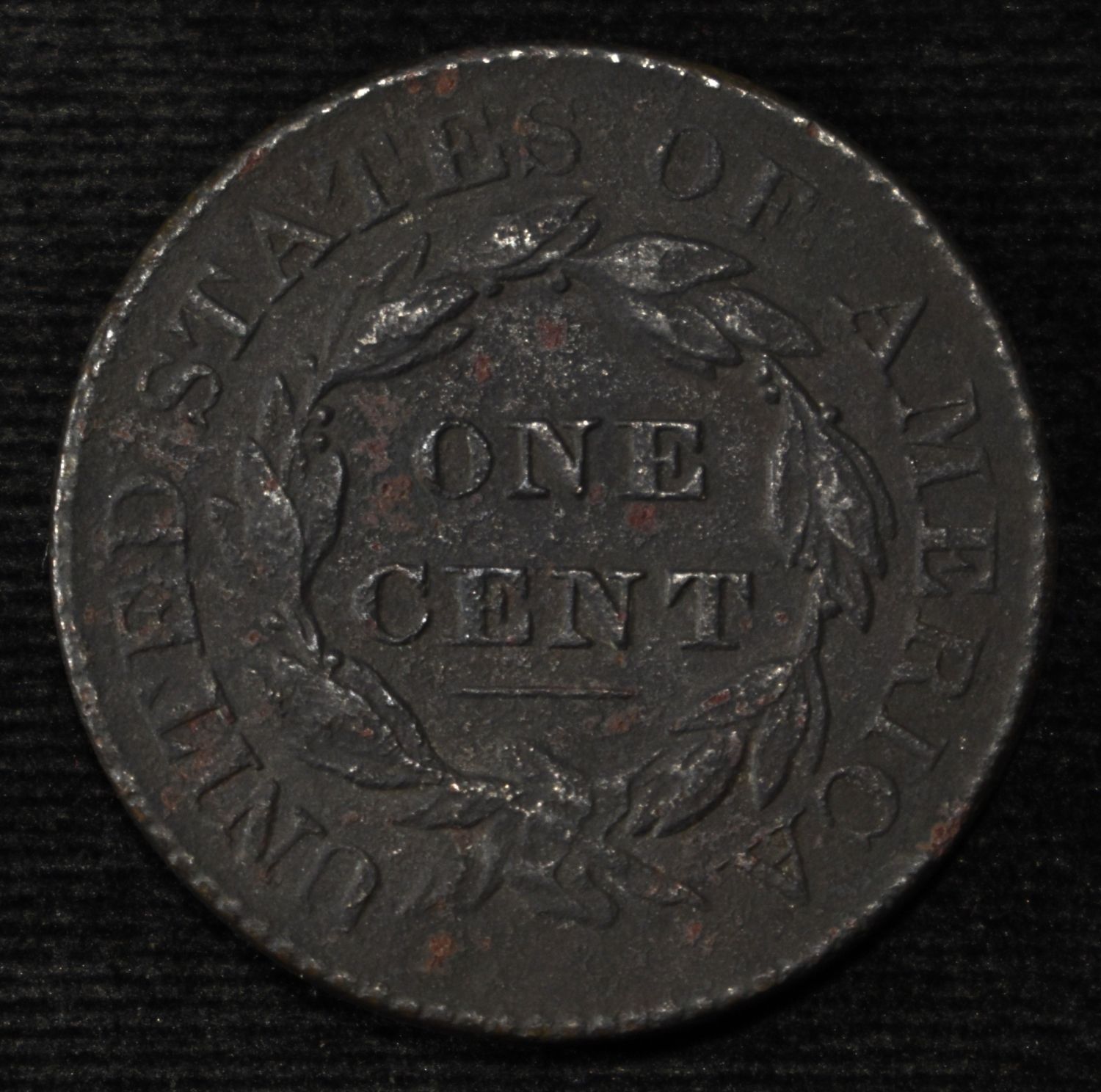 1829 LARGE CENT VF POROUS