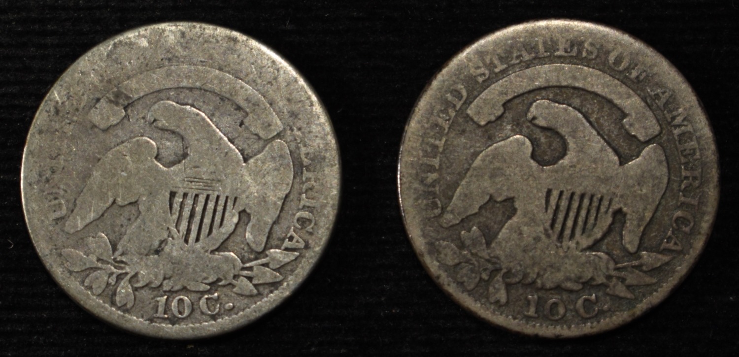 1830 & 1833 BUST DIMES GOOD