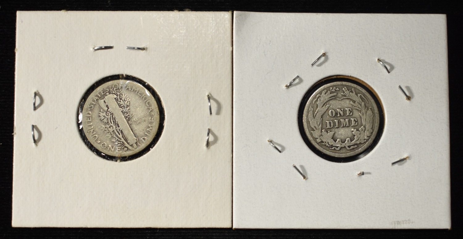 (8) BARBER DIMES & (6) MERC DIMES CIRC