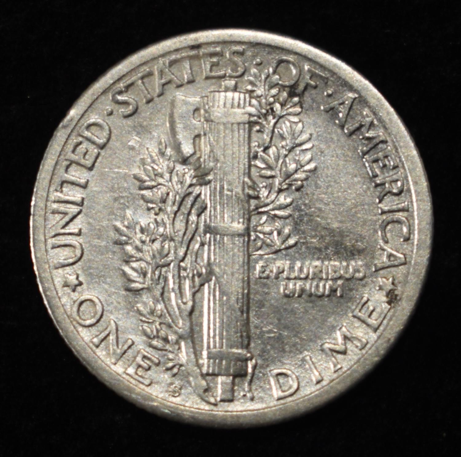 1923-S MERCURY DIME CH AU/BU