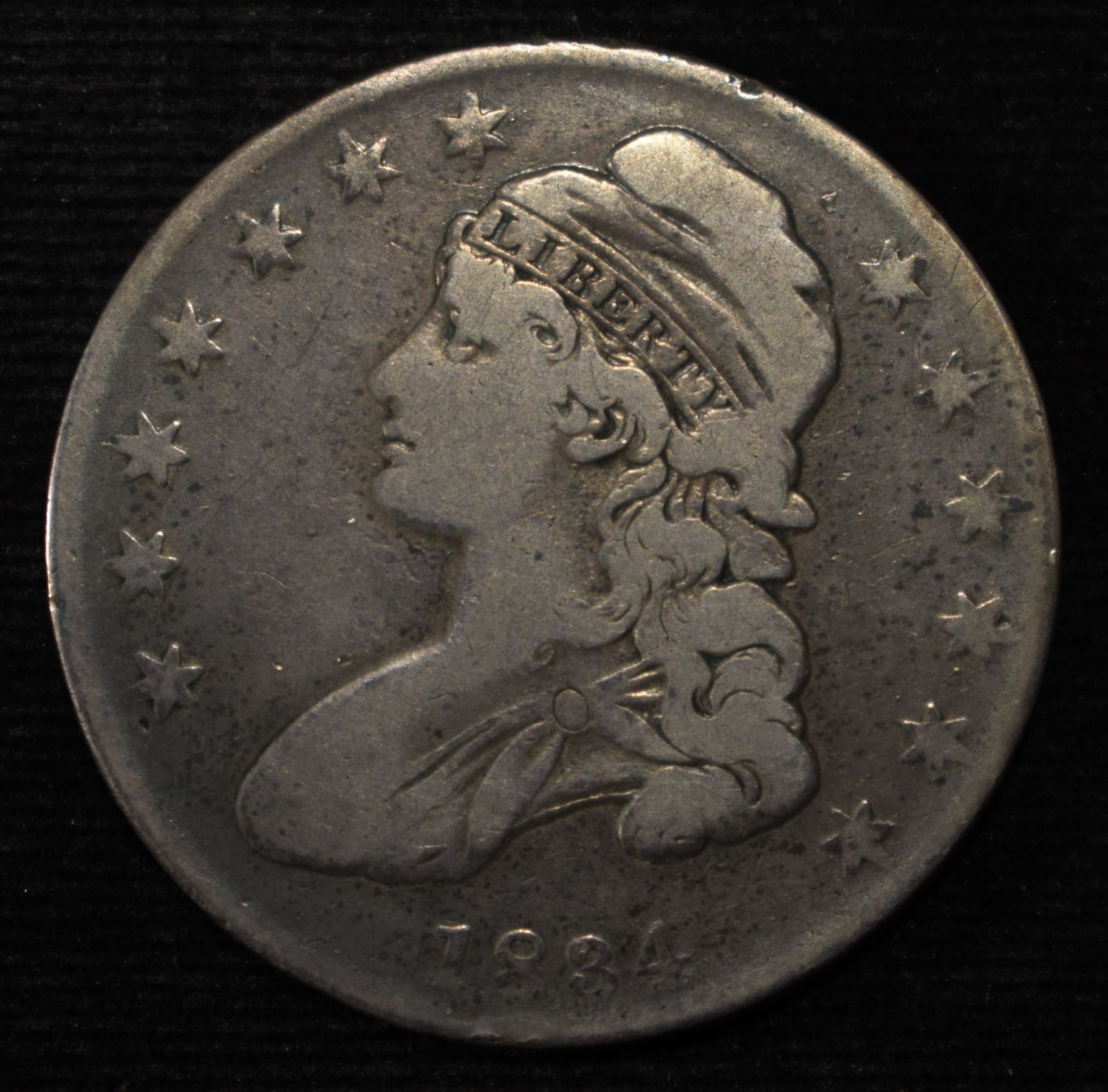 1834 BUST HALF DOLLAR FINE