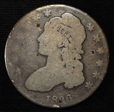 1836 BUST HALF DOLLAR AG. TOP RATED AUCTION HOUSE ESTIMATE $50 - $75.