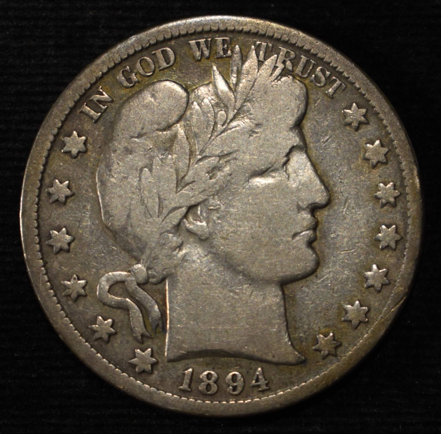 1894-O BARBER HALF DOLLAR VG