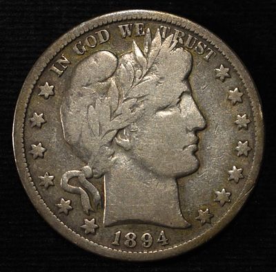 1894-O BARBER HALF DOLLAR VG. CHECK OUT OUR UPCOMING AUCTIONS ESTIMATE $60 - $80.