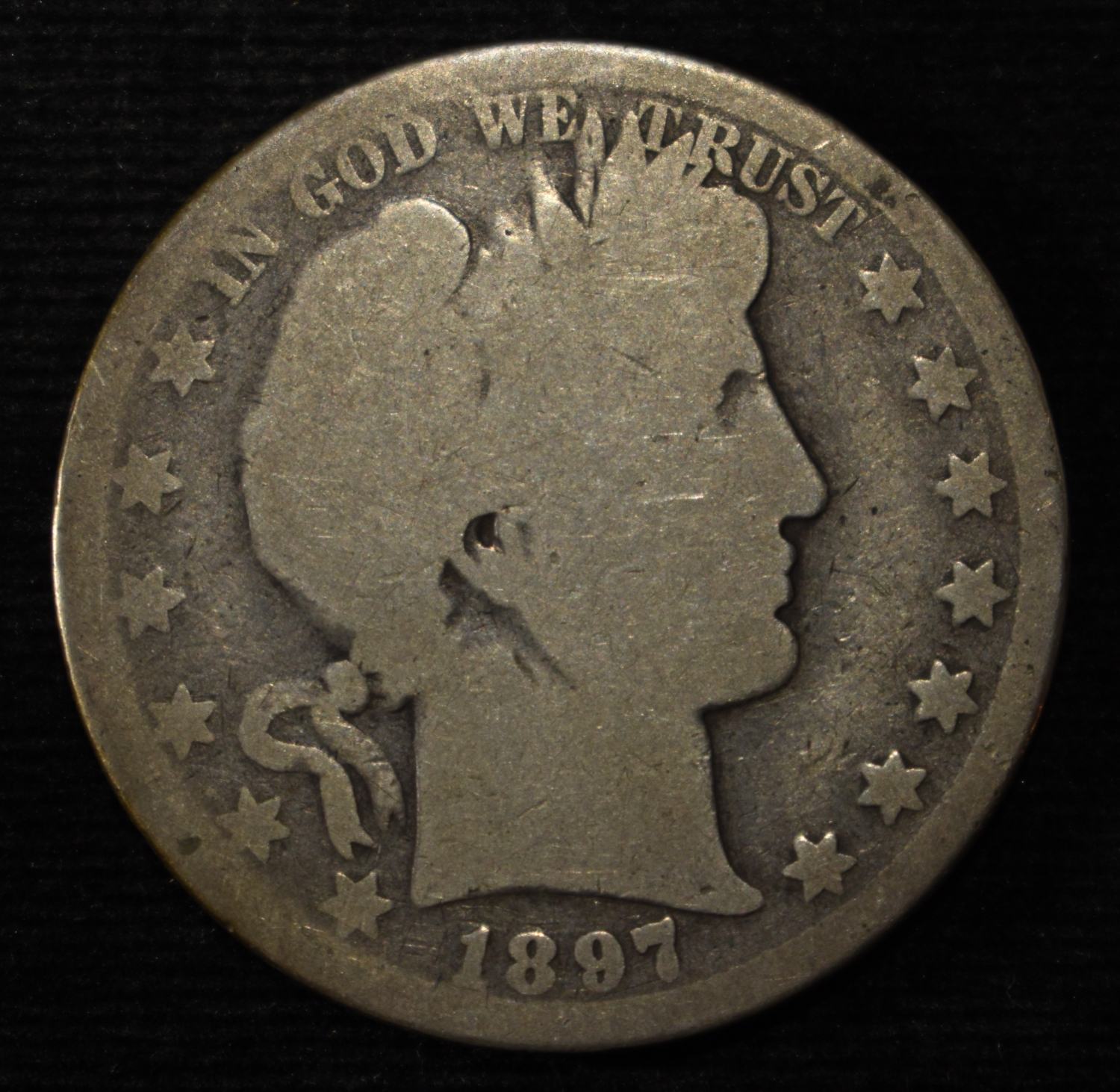 1897-O BARBER HALF DOLLAR AG/G