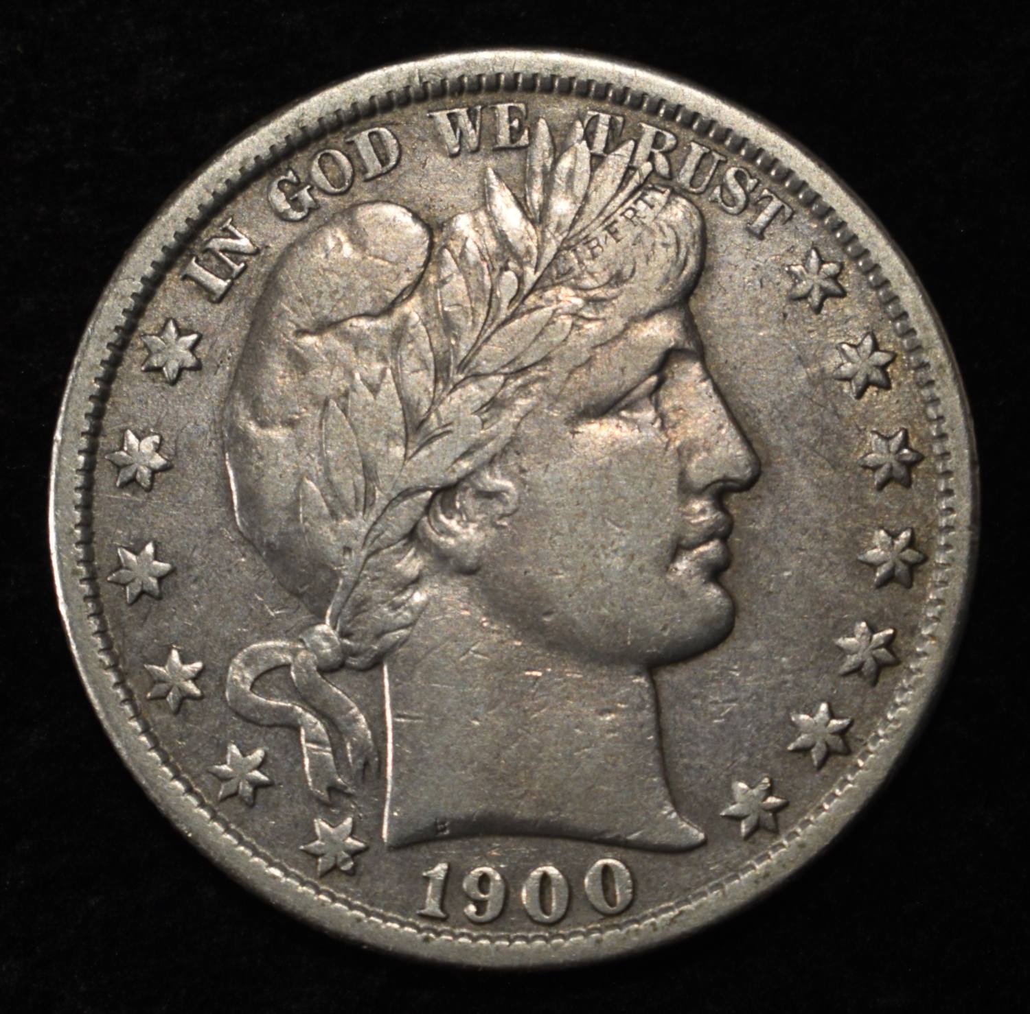 1900 BARBER HALF DOLLAR XF