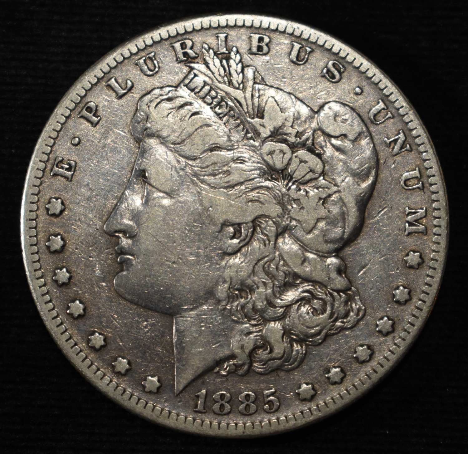 1885-S MORGAN DOLLAR VF