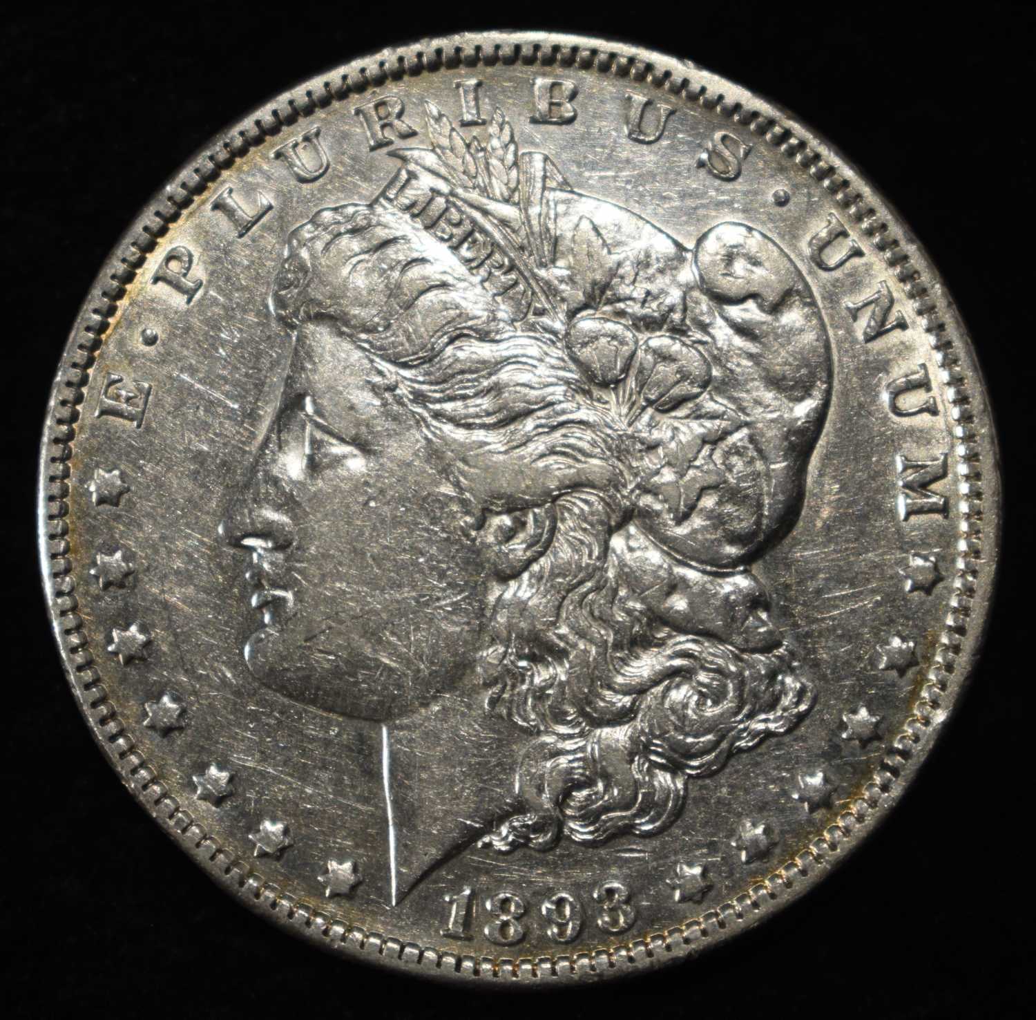 1893 MORGAN DOLLAR XF/AU