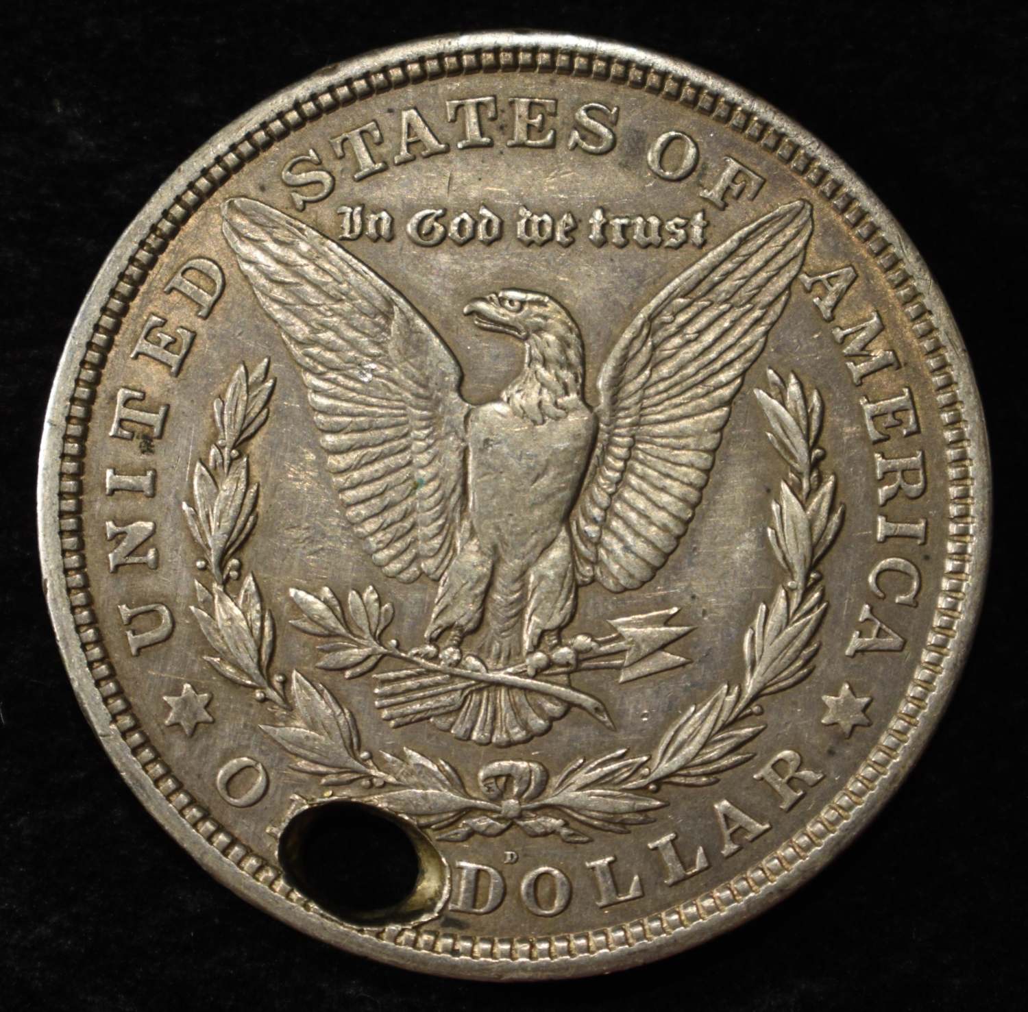 1921-D MORGAN DOLLAR DAMAGED