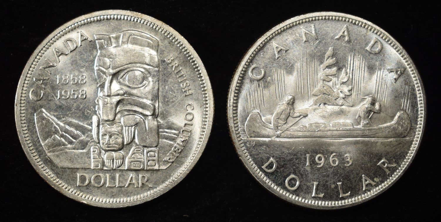 (2) 80% SILVER CANADIAN DOLLARS