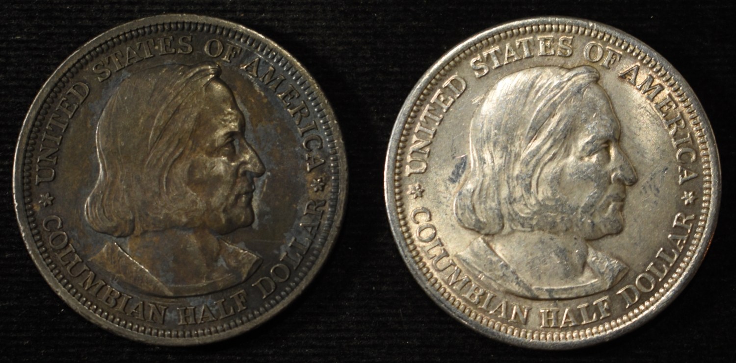 1892, 1893 COLUMBIAN COMMEM HALVES