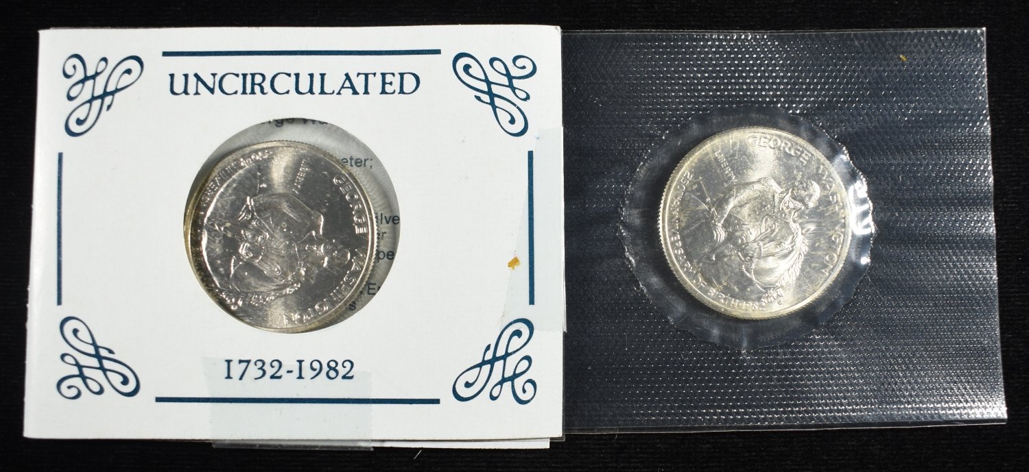 (2) 1982 50C COMMEM GEORGE WASHINGTON