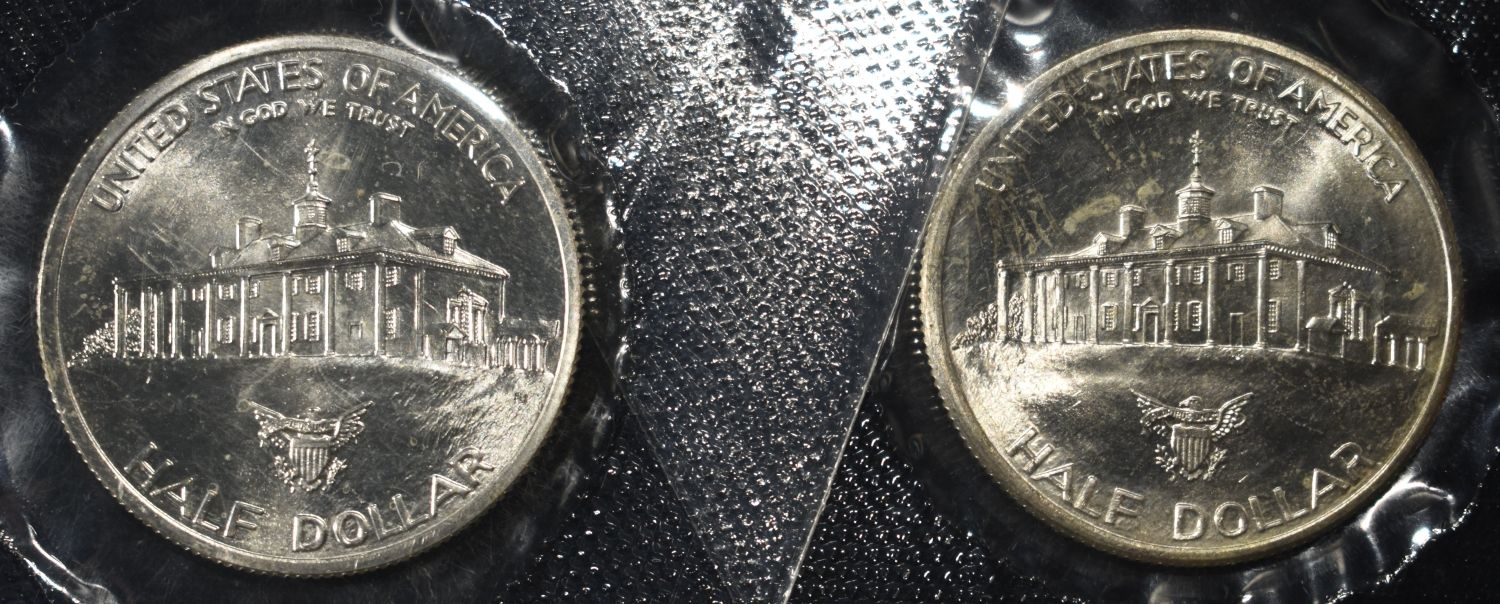 (2) 1982 50C COMMEM GEORGE WASHINGTON