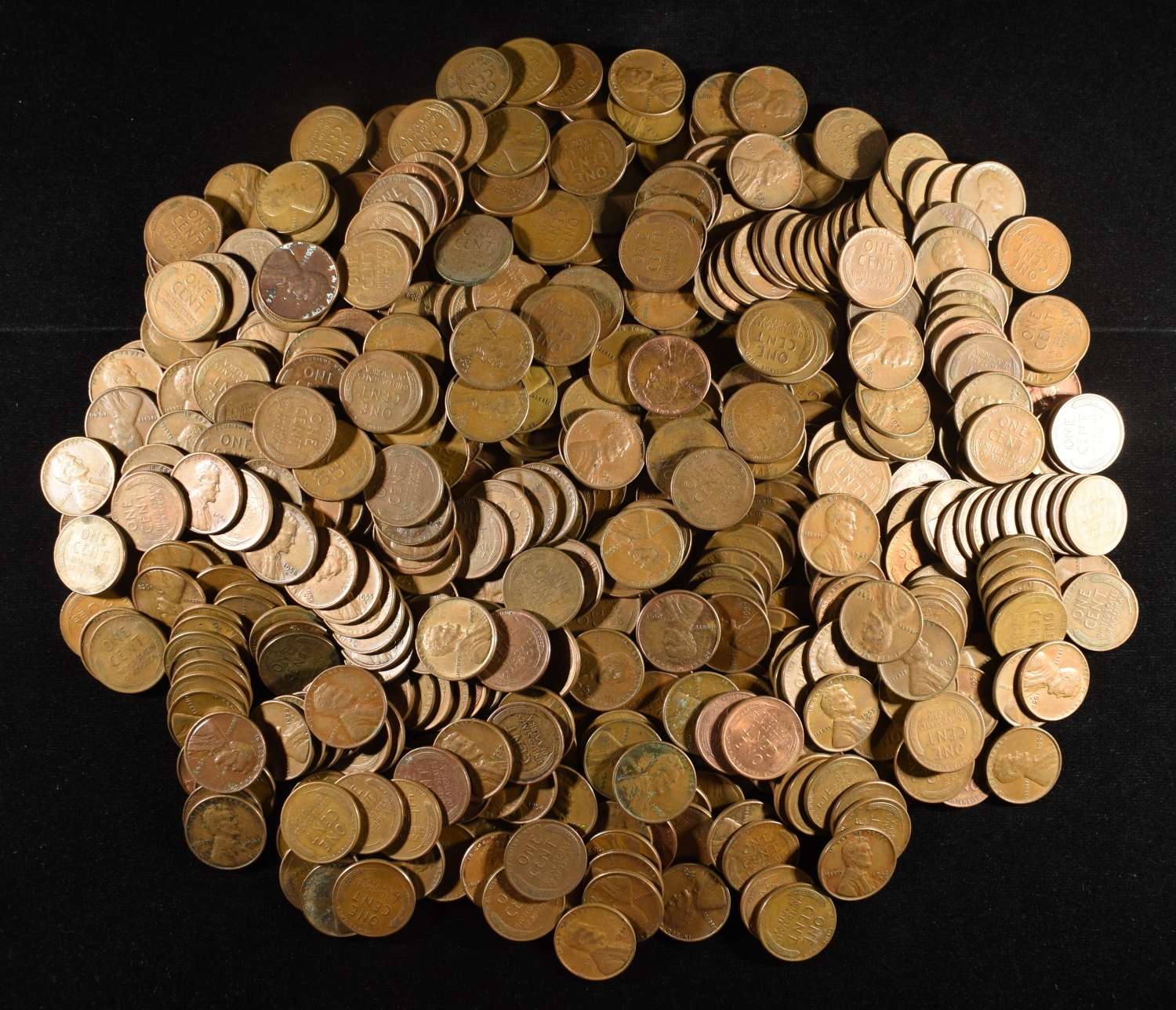 (500) WHEAT CENTS: MIXED DATES