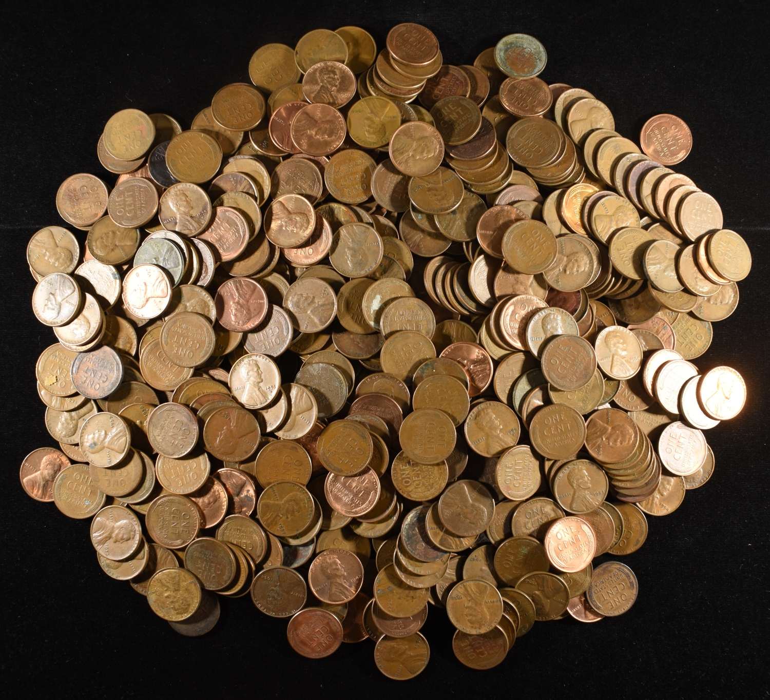 (500) 40'S & 50'S WHEAT CENTS