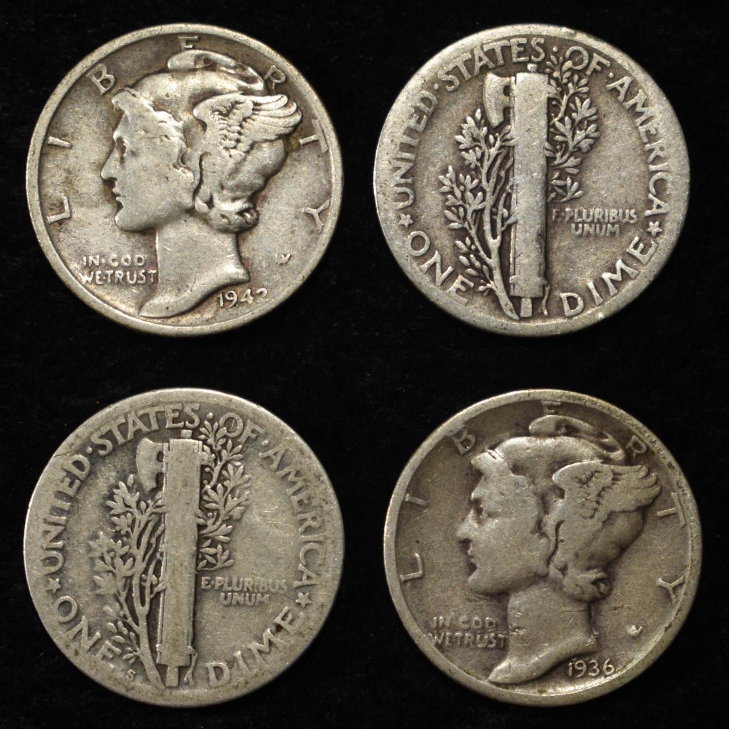 (50) MERCURY DIMES