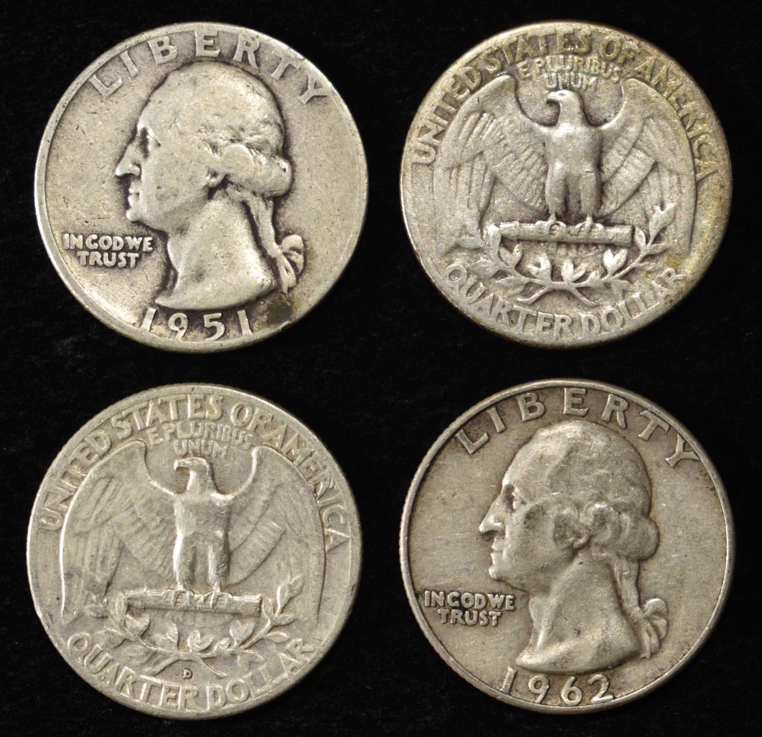 (20) 90% SILVER WASHINGTON QUARTERS