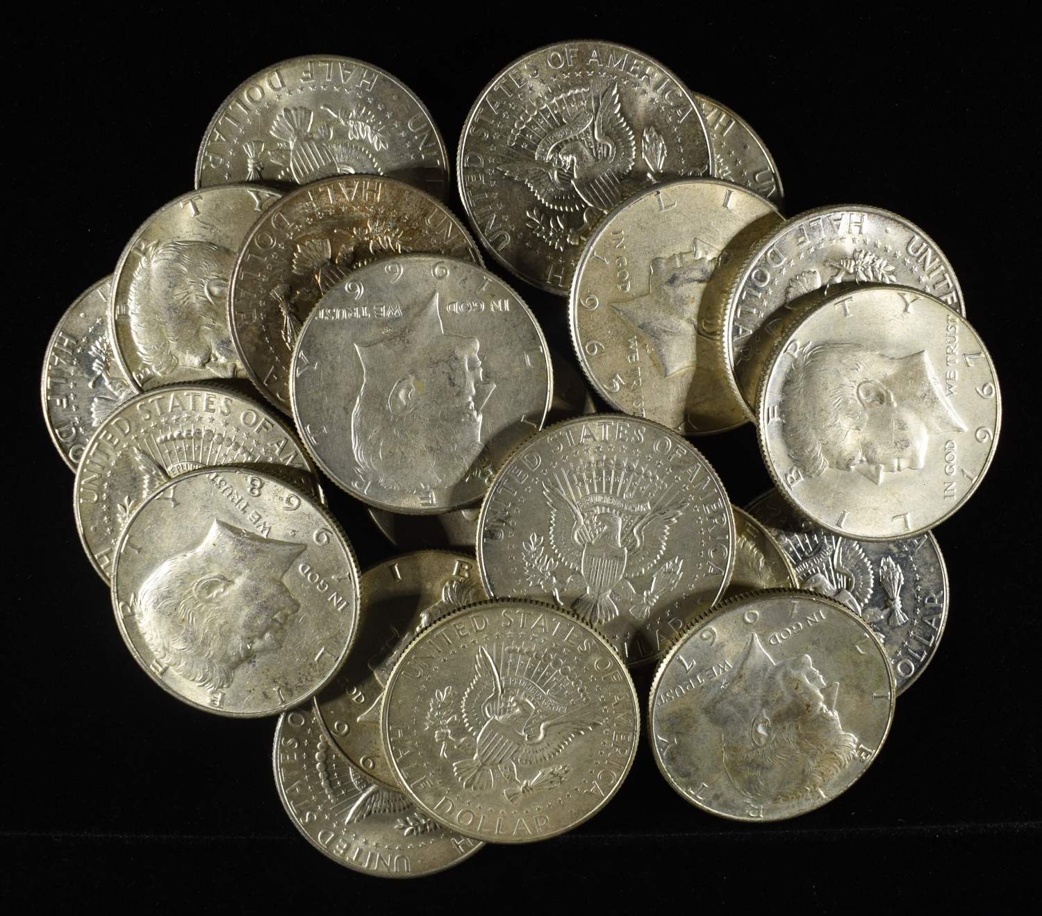 (20) 40% SILVER KENNEDY HALF DOLLARS