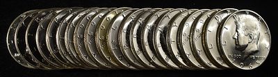 1965 KENNEDY HALF DOLLARS SMS ROLL. WEEKLY COIN & CURRENCY AUCTIONS ESTIMATE $350 - $400.