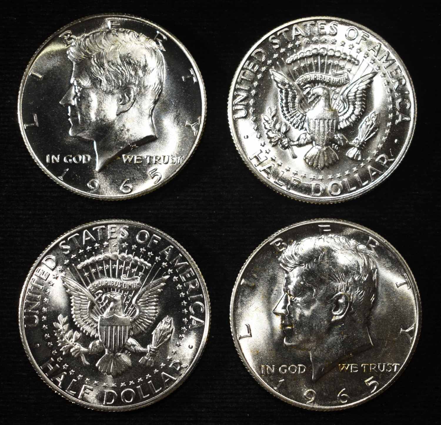 1965 KENNEDY HALF DOLLARS SMS ROLL