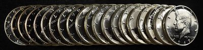 1967 KENNEDY HALF DOLLARS SMS ROLL. CHECK OUT OUR UPCOMING AUCTIONS ESTIMATE $400 - $450.